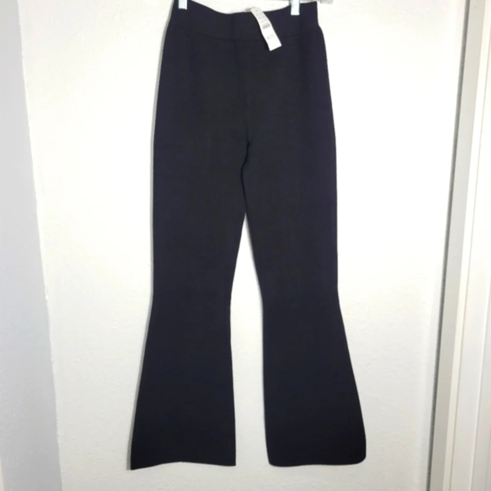 J Crew Slim Flare Sweater Pant XS Black NWT CF267